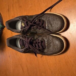 Nike Air Force One Low Cut Brown Croc Men's Size 13